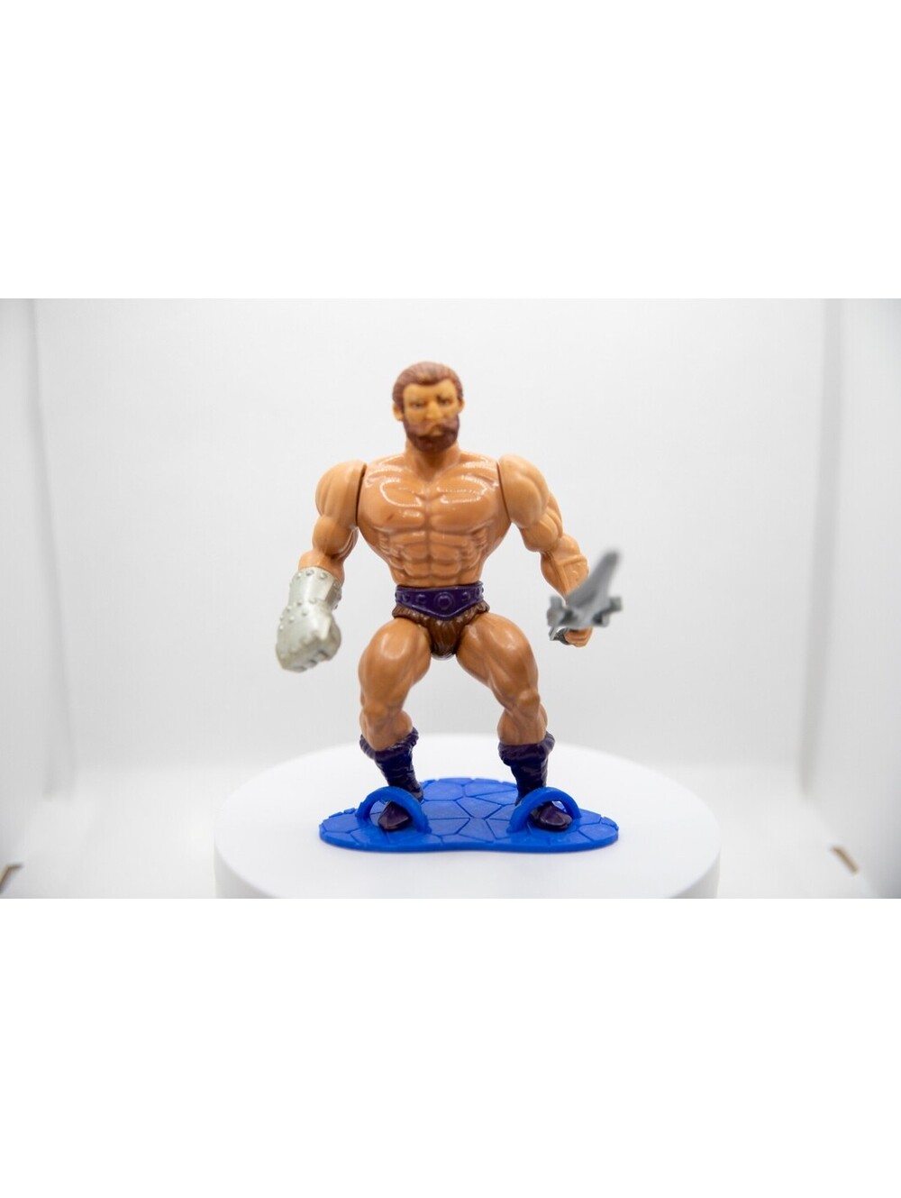 He-Man Masters Universe MOTU Fisto Soft Head Figure 1983 Mattel w/ Sword & Stand